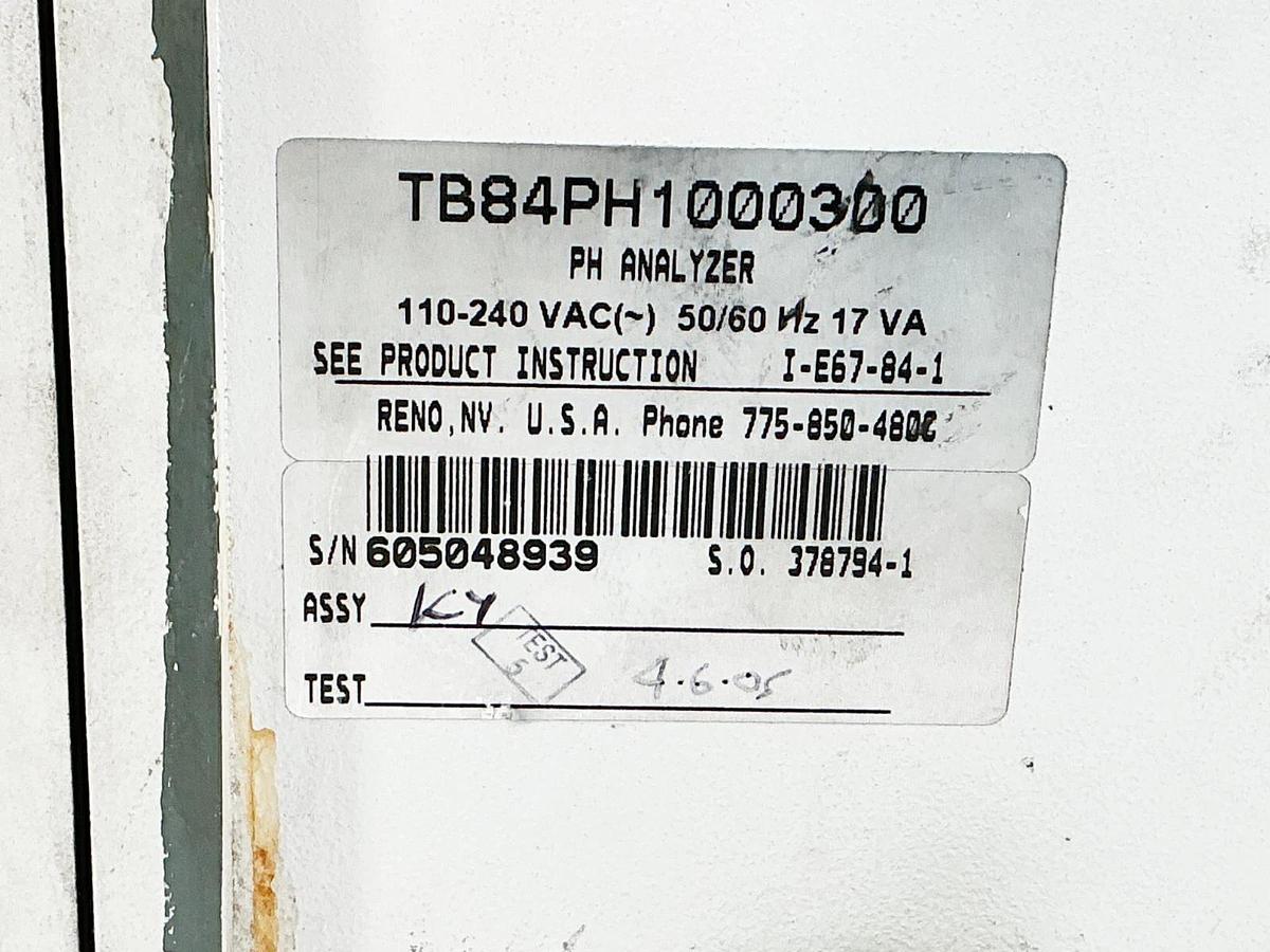 Used ABB TB84PH1000300 PH Analyzer 3 Relay 16VA 240V 50/60Hz Model TB84