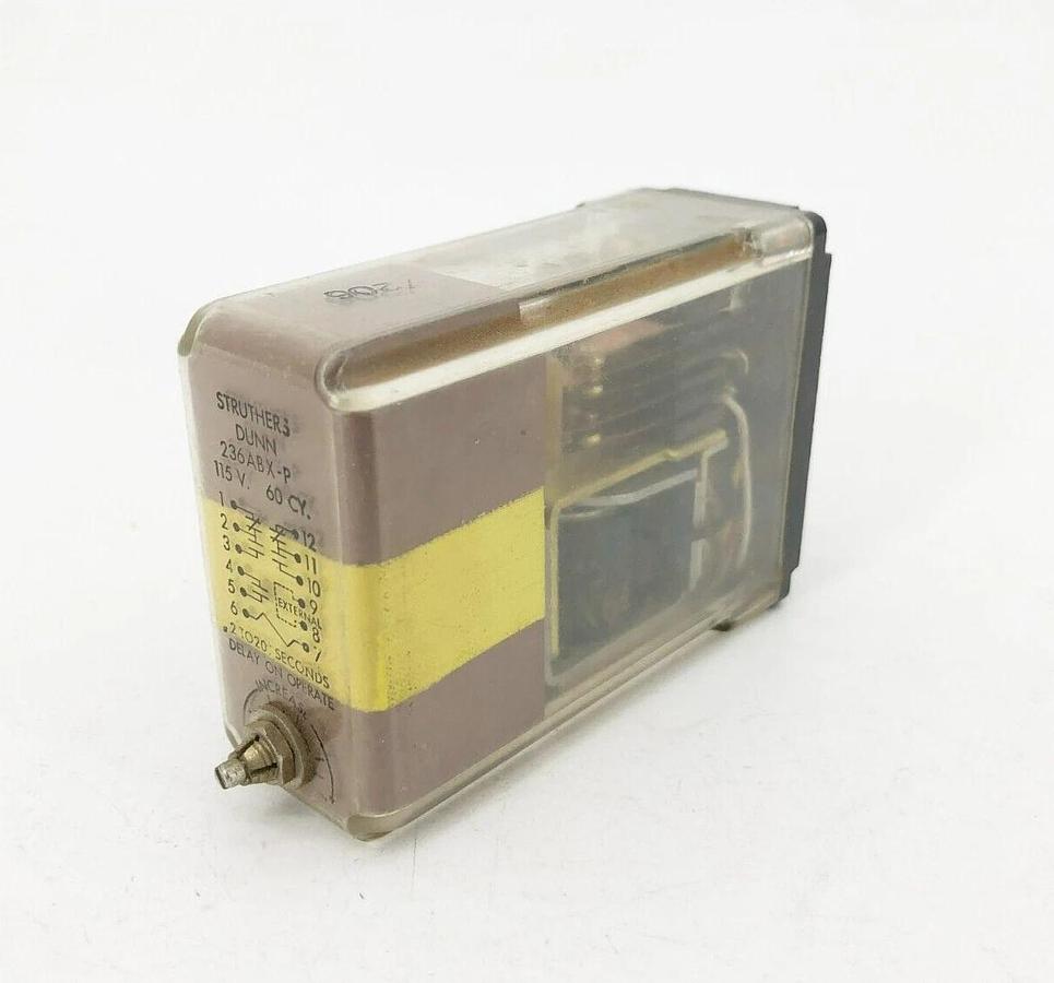Used Struthers-Dunn 236ABX-P Relay 0.2-20s 115V 60CY