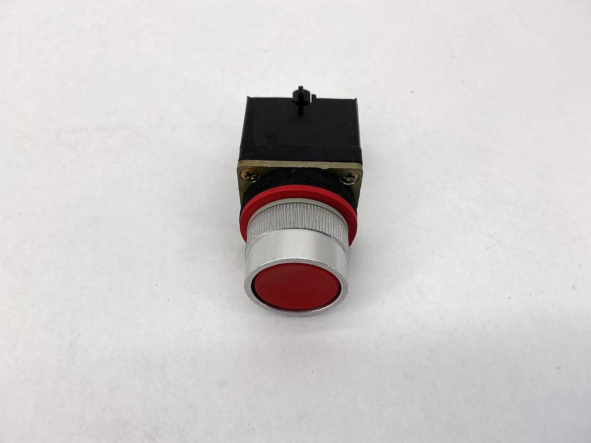 New Allen Bradley 800MR-A6 Ser A Small Round Pushbutton Unit Red Cap - No Box