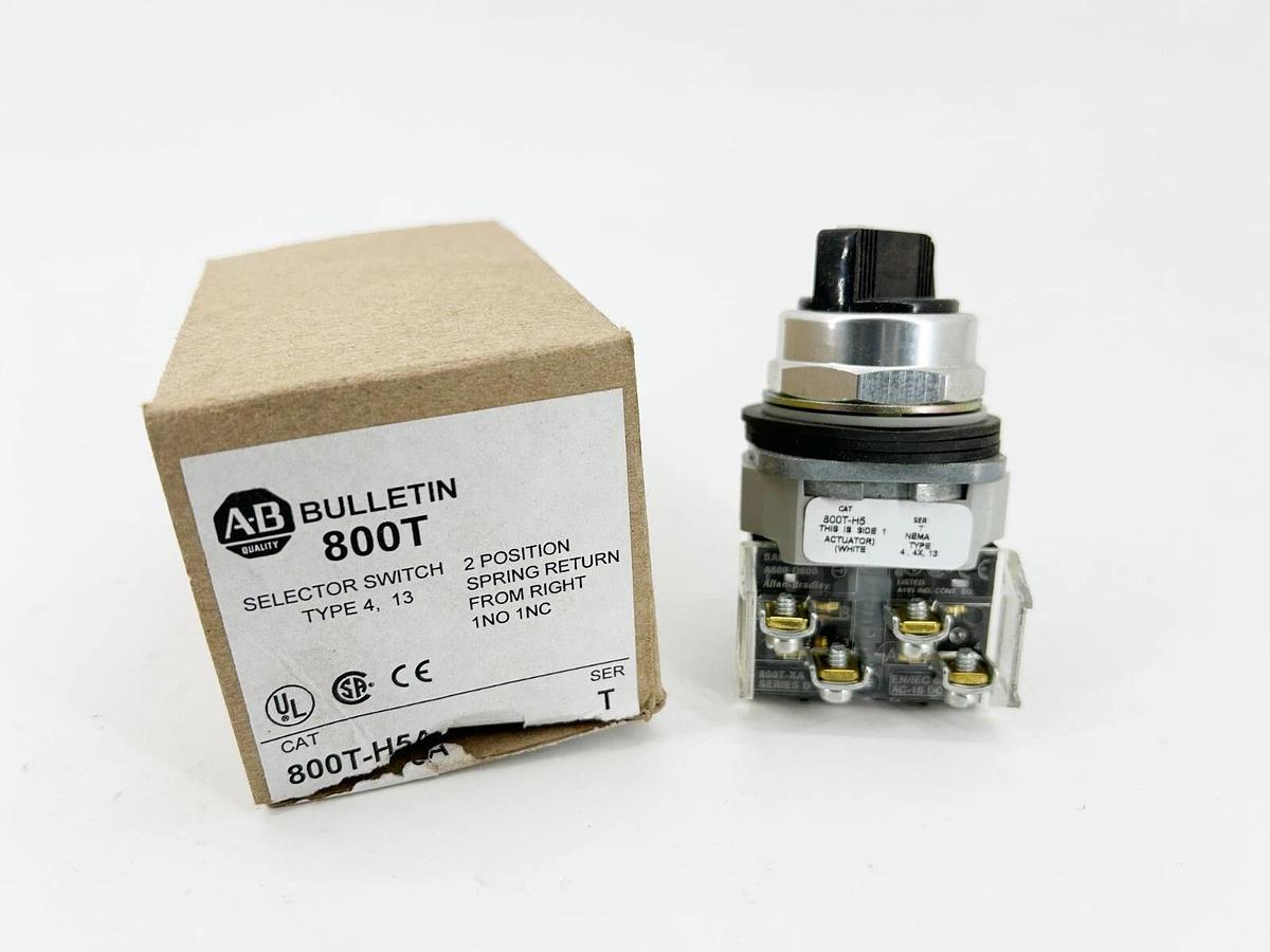 New Allen Bradley 800T-H5A Selector Switch 30MM 2 Position Ser.T