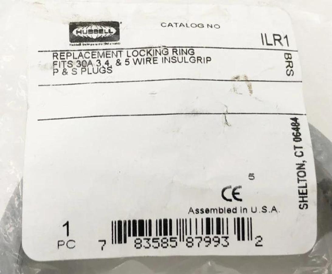 New Hubbell ILR1 Replacement Locking Ring 30A