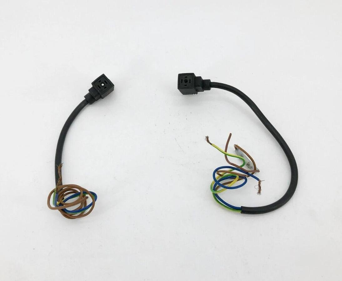 Used Lot of 2 MPM 492-C4 Solnoid Connector Cables 24V
