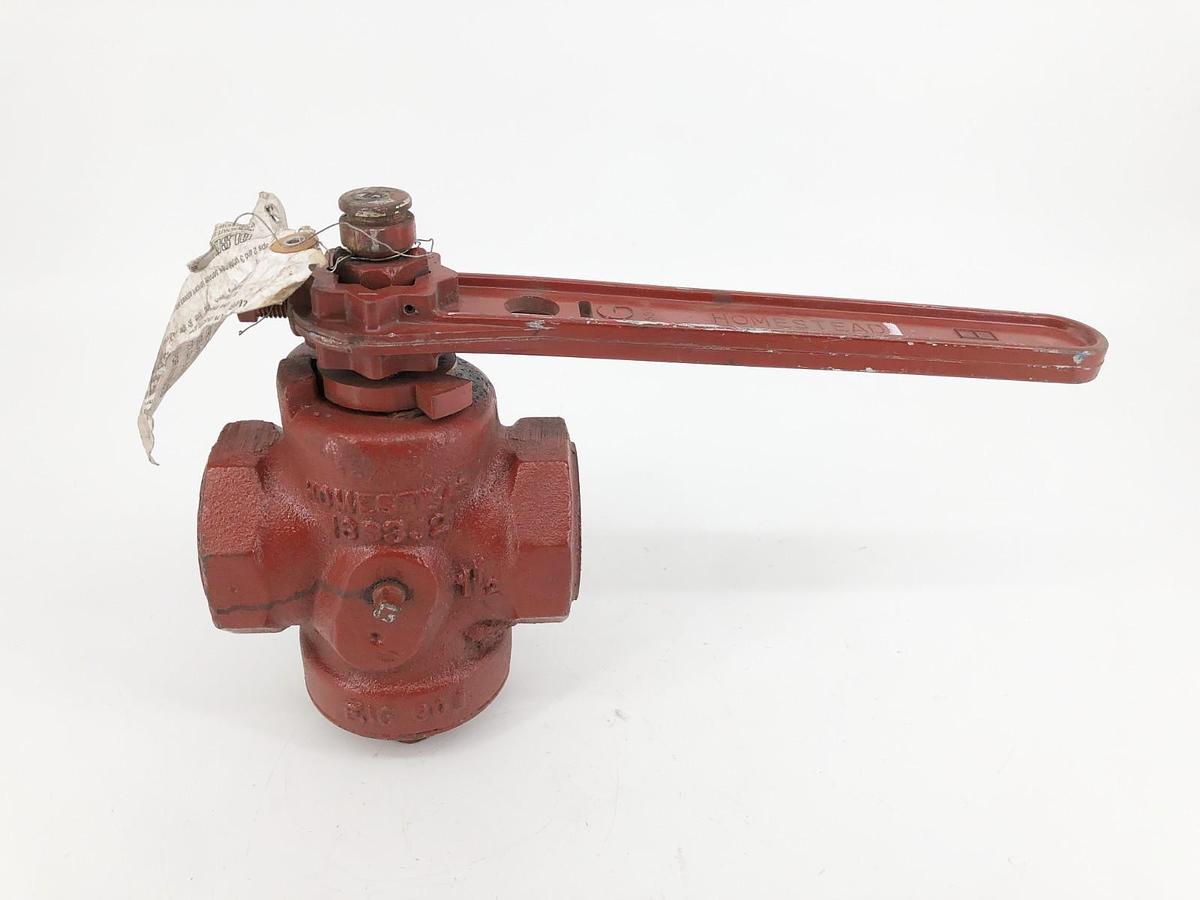 New Homestead 0601009014 Lubricated Plug Valve 1-1/2" FIG 601 50SWP - No Box