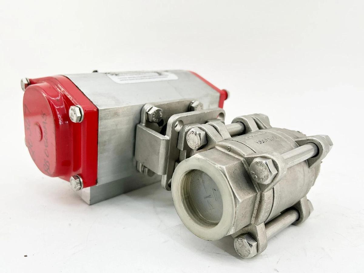 New Flowtek 93-0835-113A0-532 Pneumatic Actuator 140PSI W/ Ball Valve 1-1/4"