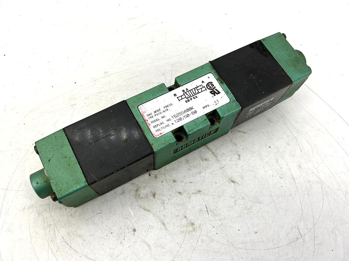 Used Numatics 152SS400K Solenoid Valve 150PSIG-Air 0.11A 110/120V 50/60HZ