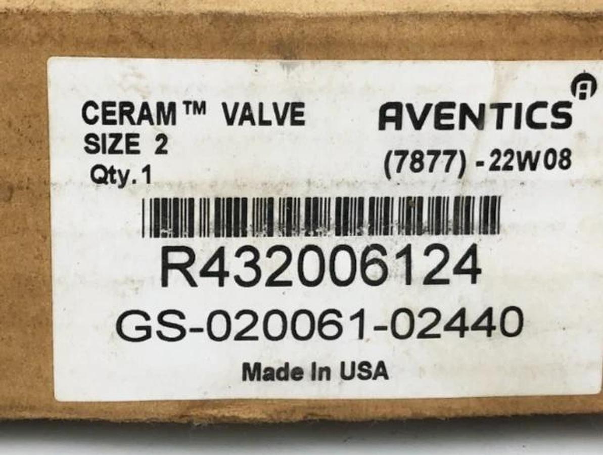 Used Aventics R432006124 Ceram Valve Size 2 GS-020061-02440