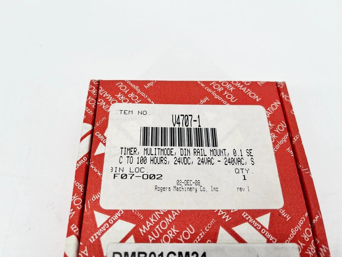 New Carlo Gavazzi DMB01CM24 Multifuction Timer 24VDC 24-240VAC Rogers V4707-1
