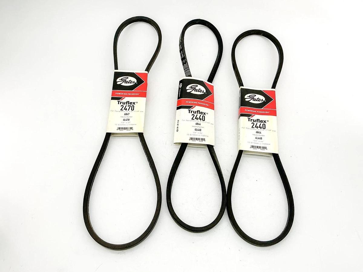 New Lot of 3 Gates 2470 Truflex Belt 1/2"X47" 4L470