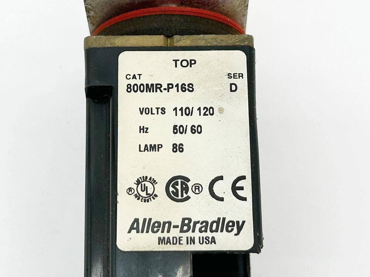 Used Lot of 3 Allen Bradley 800MR-P16S 800MR-B6 800MR-A1 800MR Series Pushbuttons
