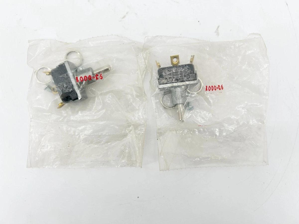 New Lot of 2 Rexnord 93-0001 Toggle Switch 20A 250V SPDT On/OFF/On