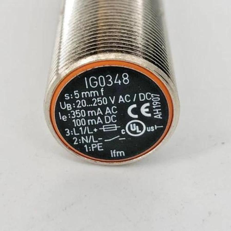 Lot of 2 New IFM IG0348 Inductive Proximity Sensor 20-250VAC/DC - No Box