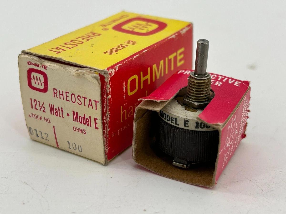 New Ohmite 0112 Model E Rheostat Wirewound Resistor 12-1/2W