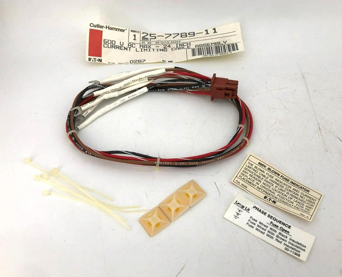 New Cutler-Hammer 25-7789-11 Current Limiting Cable Assembly