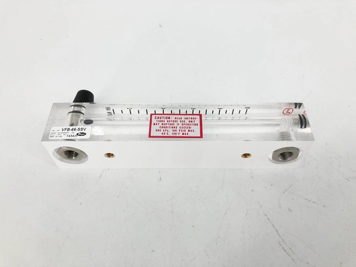 New Dwyer VFB-66-SSV Visi-Float Air Flowmeter 100psi 1/8" FNPT 116097-01