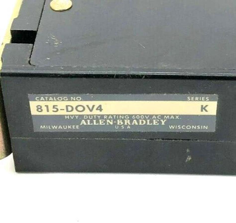 New Allen Bradley 815-DOV4 Ser. K Overload Relay Size 3 600V Max