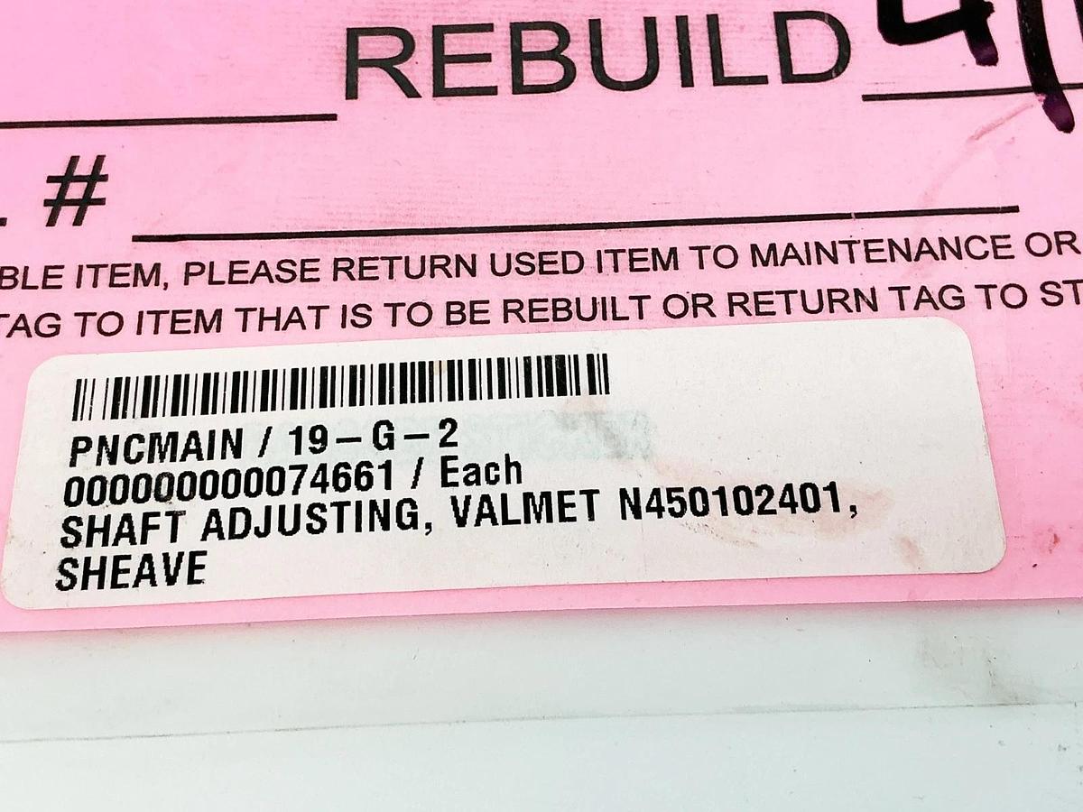 Used Valmet N450102401 Adjusting shaft Sheave