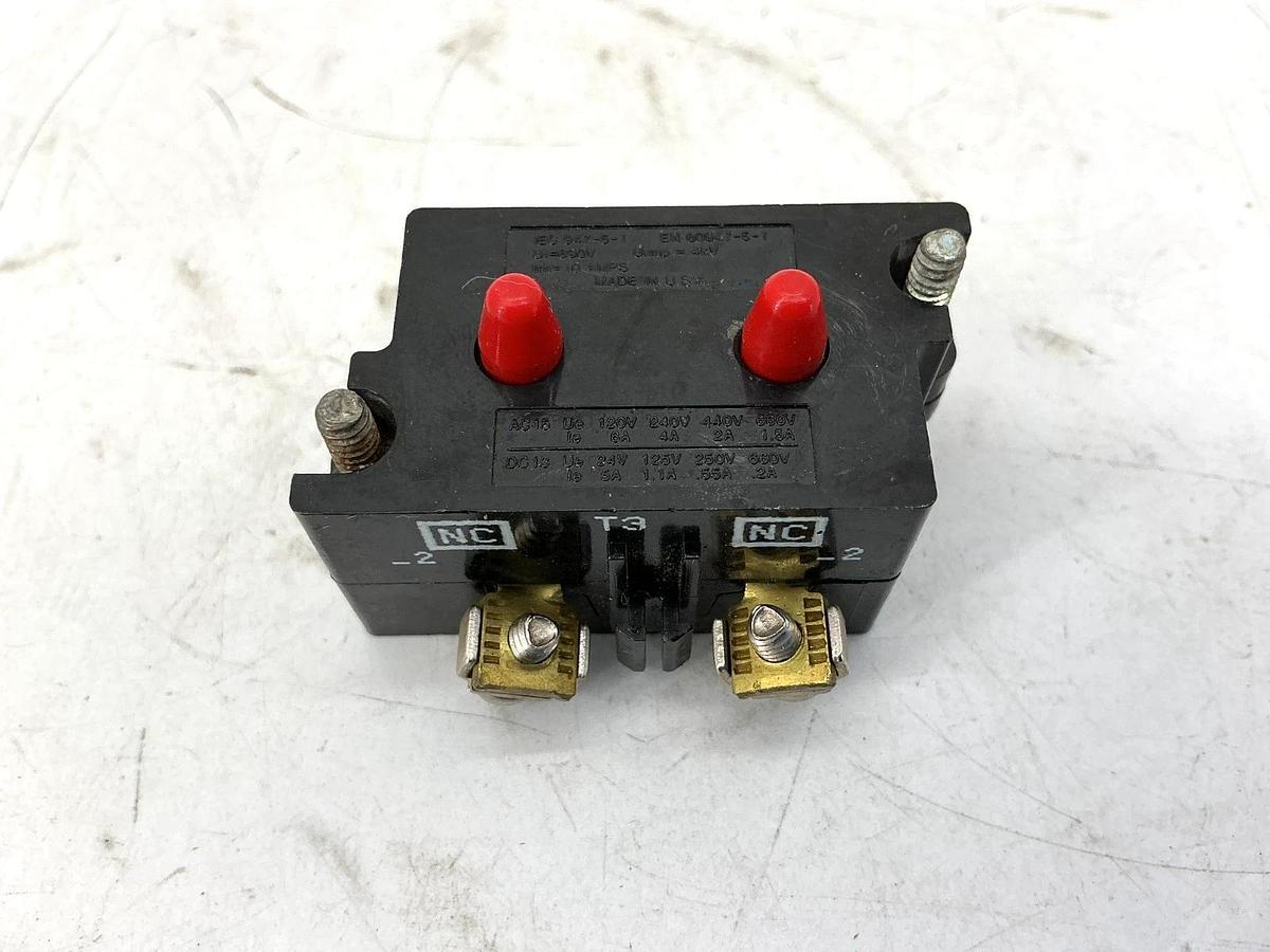 Lot of 2 New Cutler-Hammer 10250T3 Ser C1 Contact Block 2NC 10A 690V 10250T