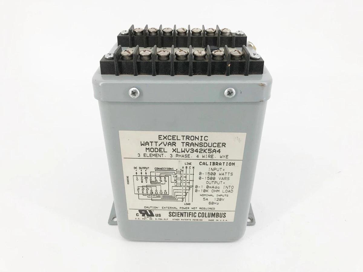 Used Scientific Columbus XLWV342K5A4 Watt Transducer 120V 3 Element 3PH 4W