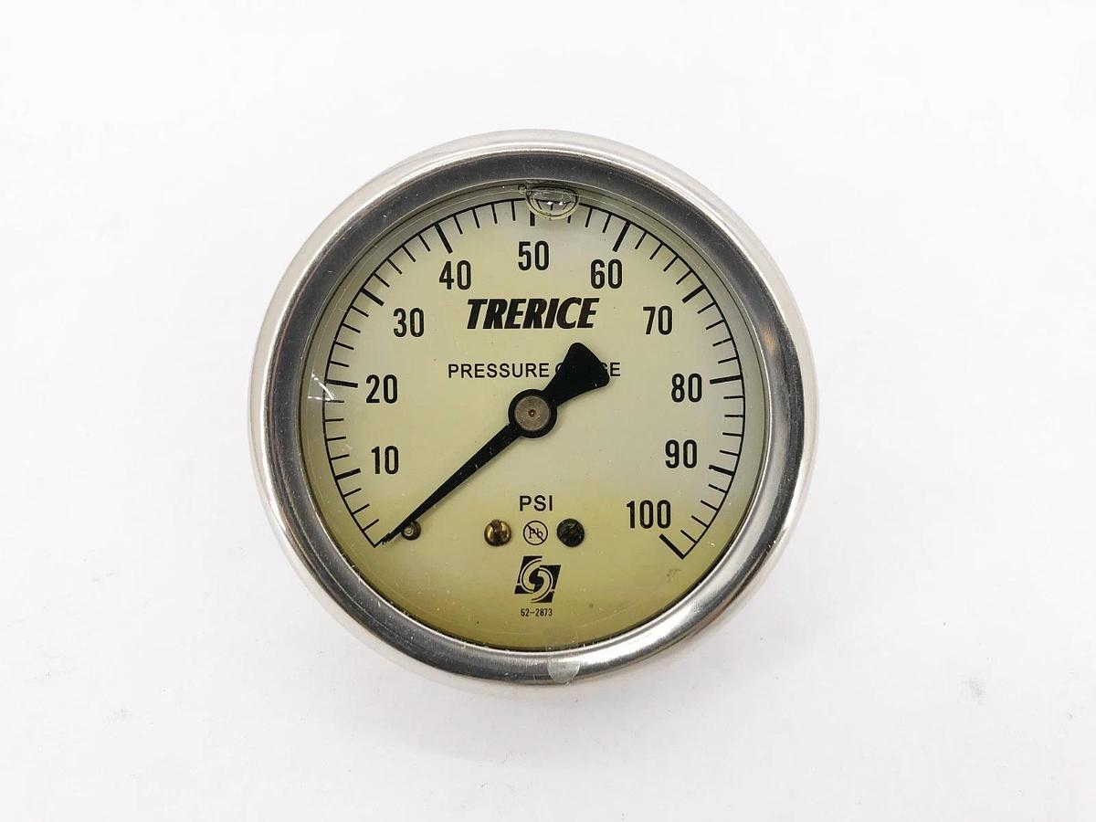 New Trerice D82LFB2502BA110 Gauge D82LFB 2-1/2" 0-100psi 1/4" NPT CBM