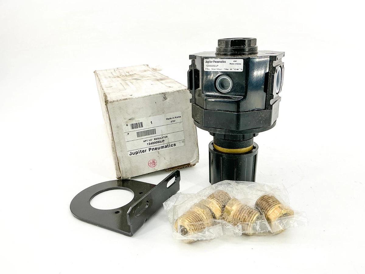 New Jupiter Pneumatics 12400050JP Pressure Regulator 145PSI 1/2" NPT