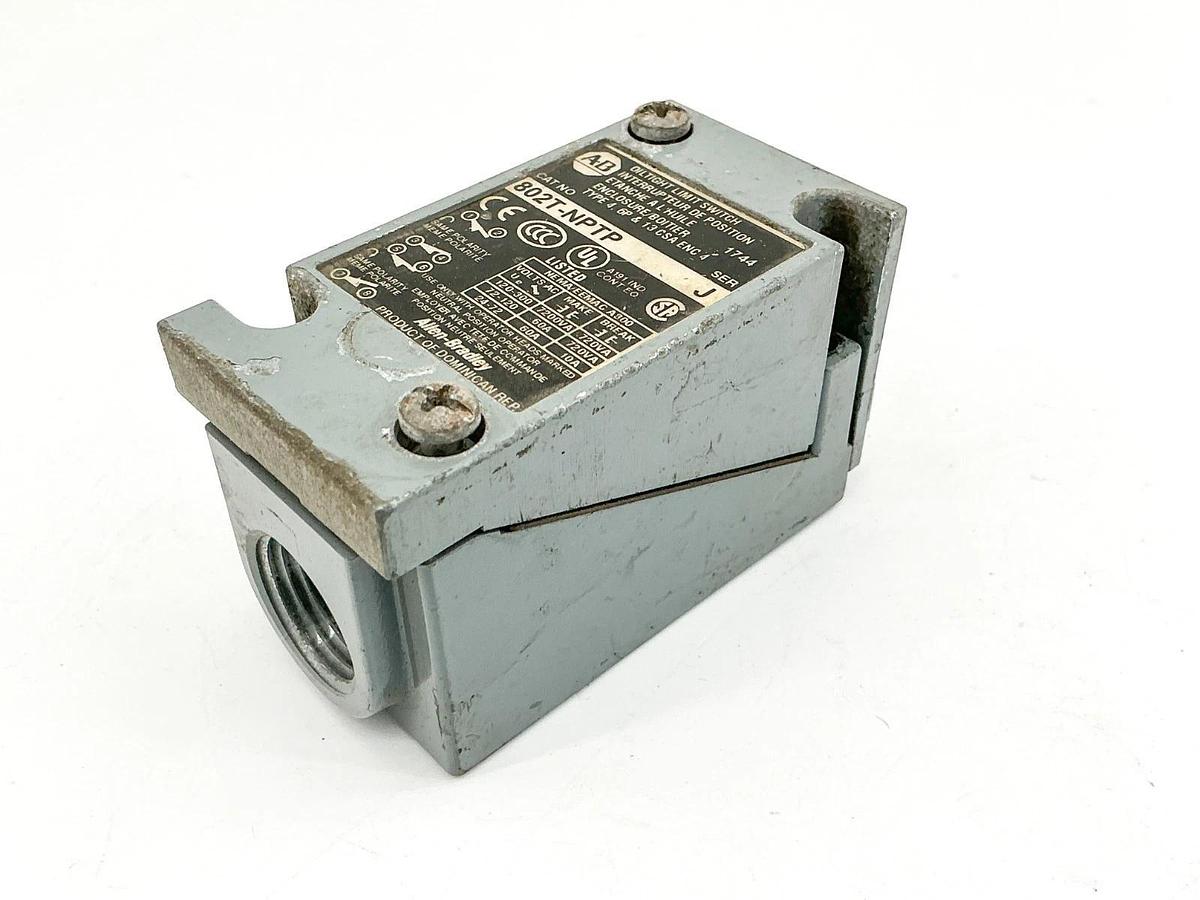 Used Allen Bradley 802T-NPTP Oiltight Limit Switch Body 120/300V 60A 7200VA Ser.J