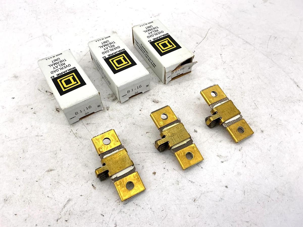 Lot of 3 New Square D B1.16 Overload Relay Thermal Unit