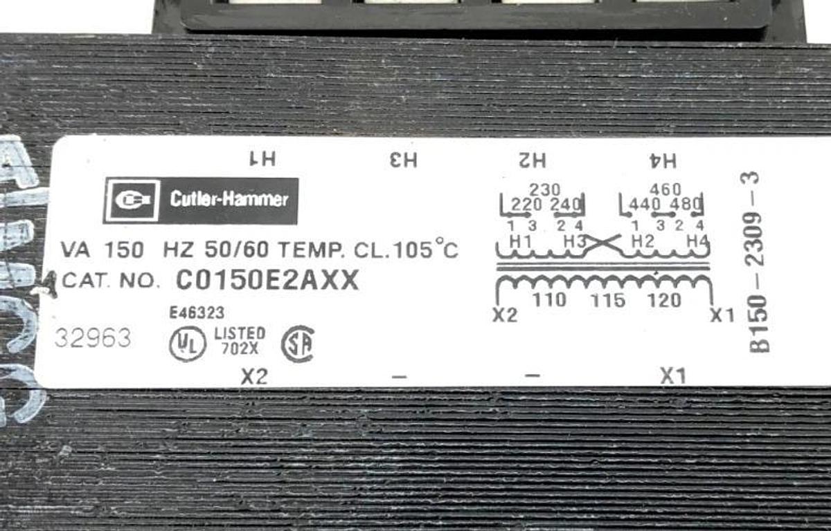 New Cutler Hammer C0150E2AXX Transformer 150VA 230X460-115V - No Box