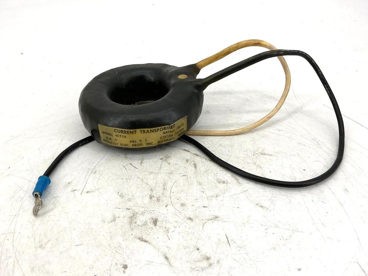 Used Midwest Electric 4CT14 Current Transformers 2-Wire Ratio 400/5 Cycles 25-400 2VA