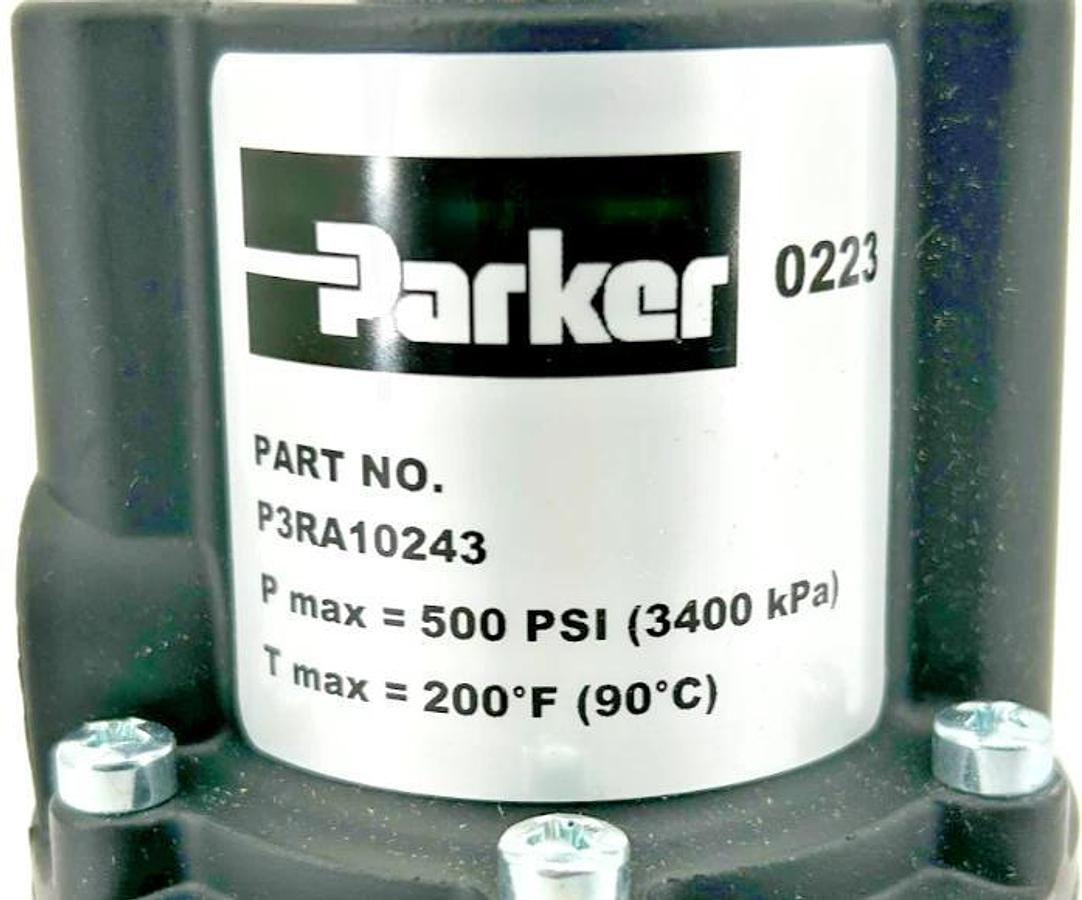 New Parker P3RA10243 Precision Regulator 0-60psi 3/8" NPT 500psi Max