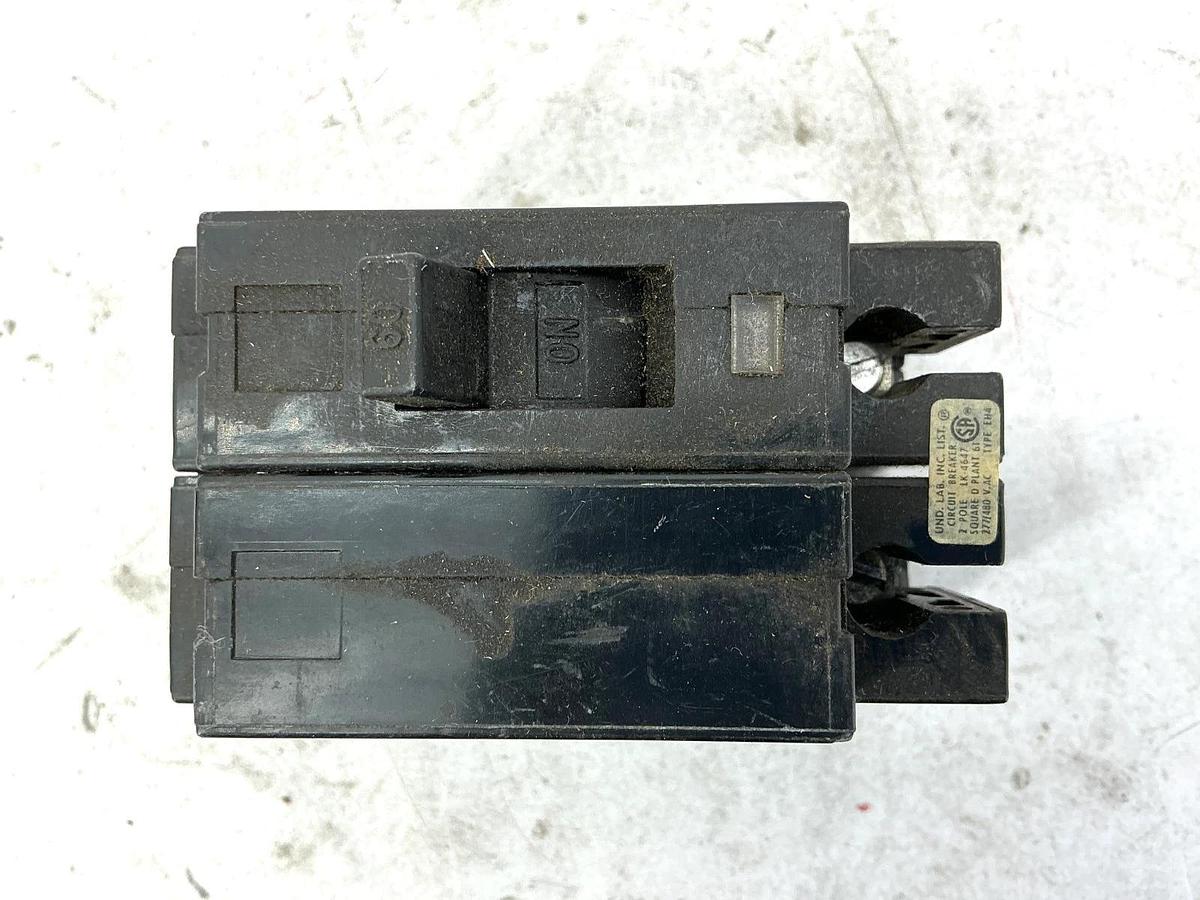 Used Square D EH24060 Circuit Breaker Type EH4 2-Pole 60A 277/480VAC