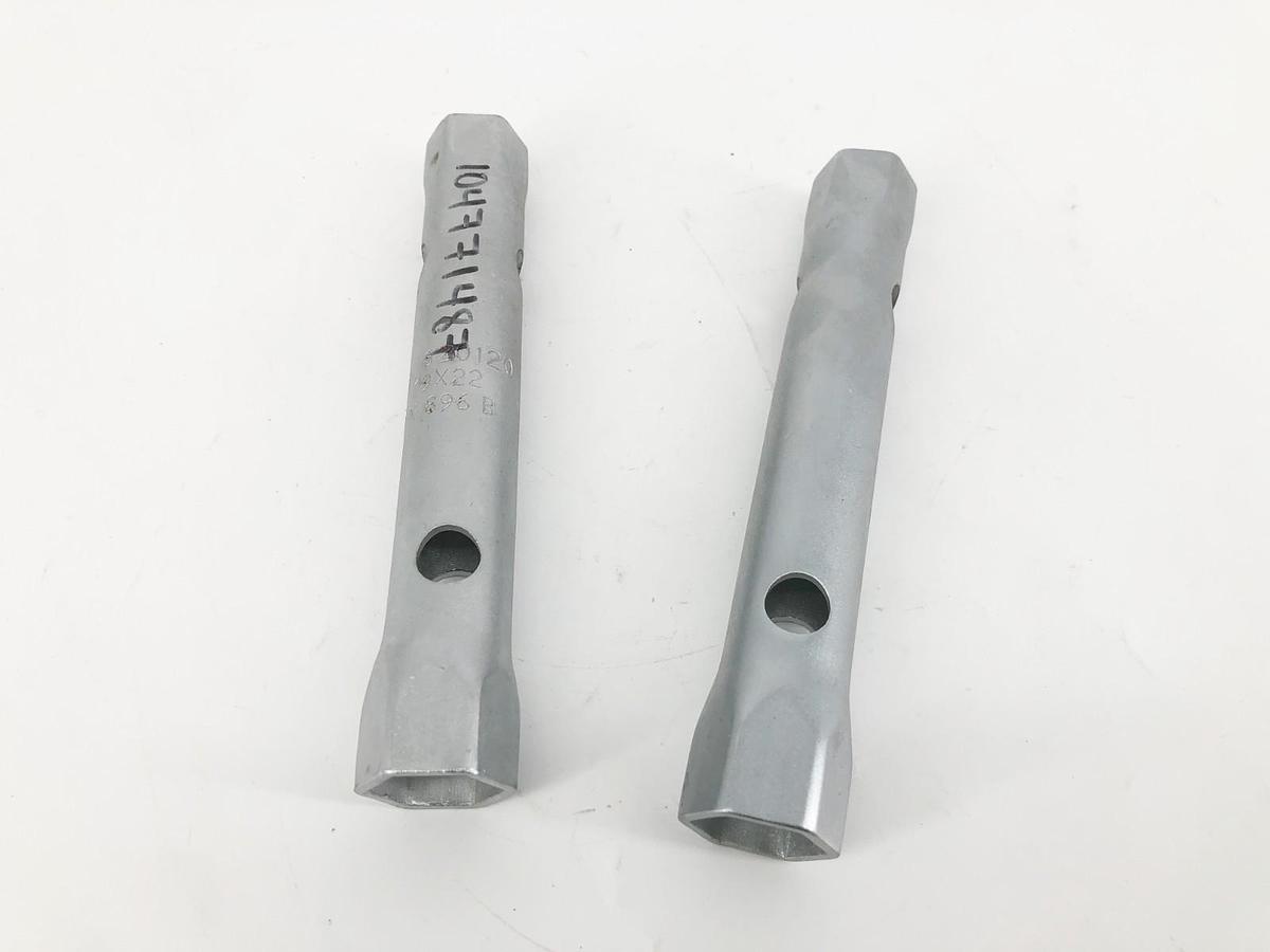 Lot of 2 New Holex 620120 Tubular Box Wrenches 19mm x 22mm DIN 896 B - No Box
