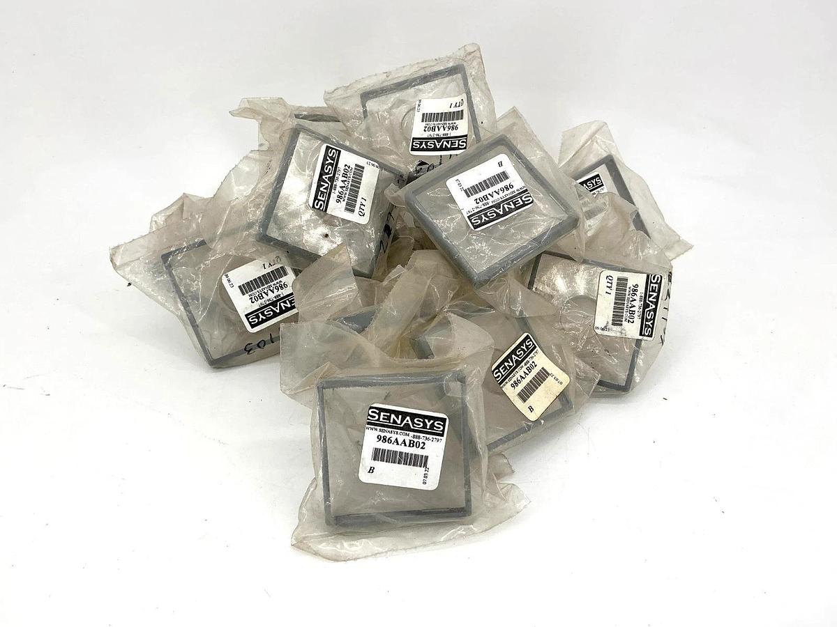 Lot of 15 New Senasys 986AAB02 Cover Plate Gray / Clear Square