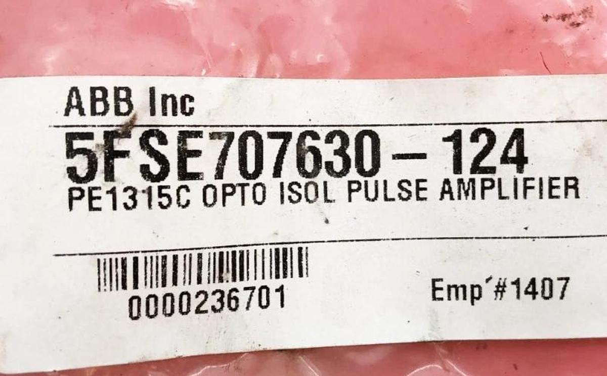 New ABB PE1315C Opto Isolated Pulse Amplifier 5FSE707630-124 - No Box