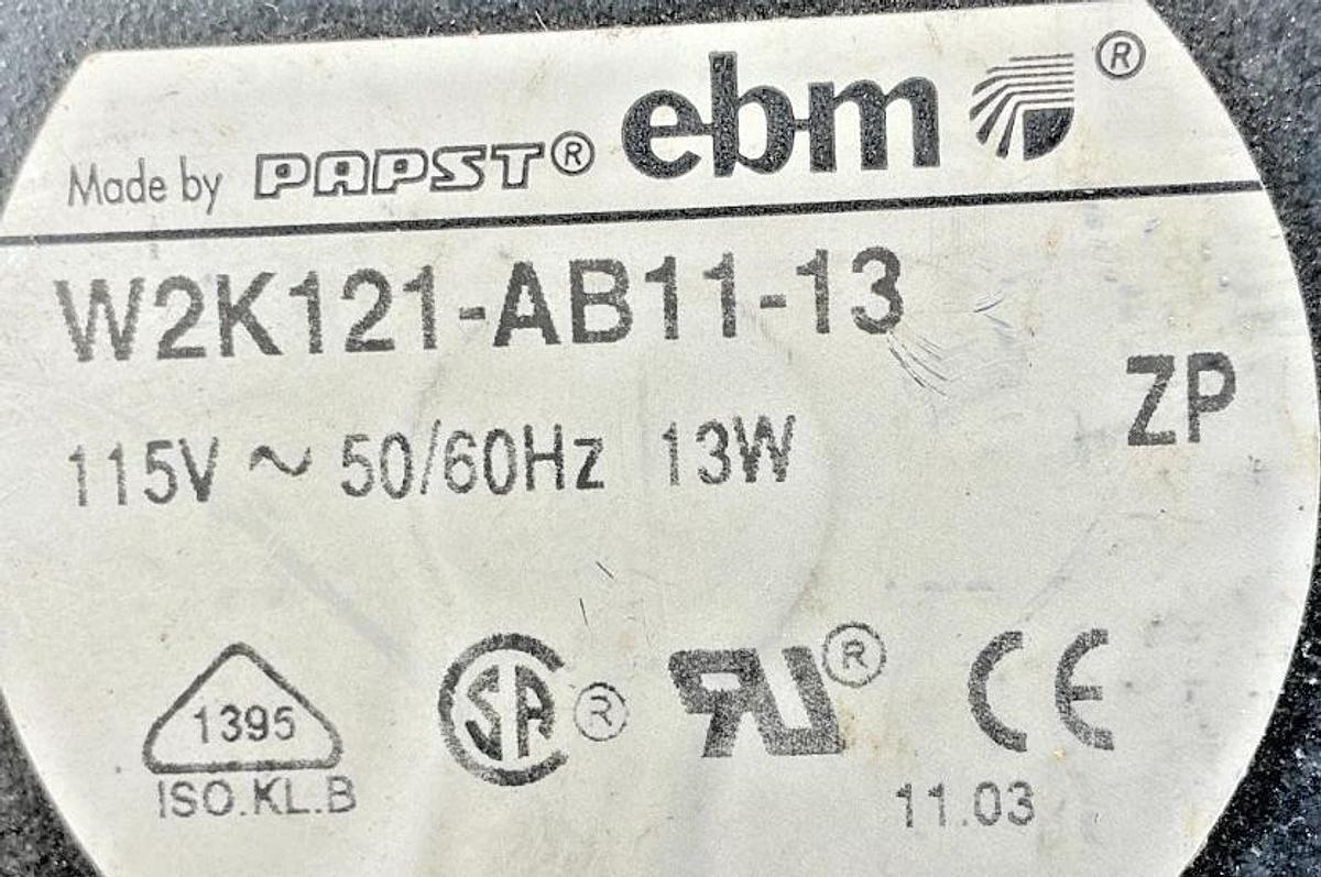New EBM W2K121-AB11-13 Papst Axial Fan 13W 115V 50/60HZ - No Box