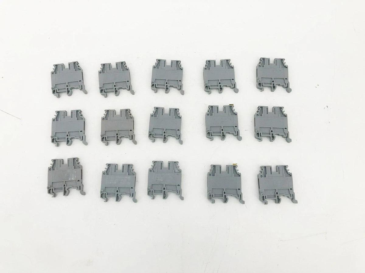 Used Lot of 15 Entrelec M 4/6 5116 Terminal Blocks Grey 600V 25 A