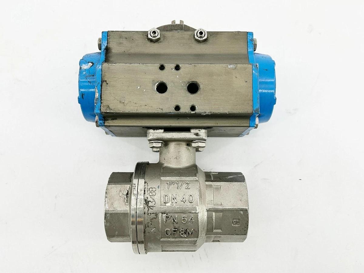 Used UCI PO/S2F-12 Stainless Steel Actuated Valve 150WSP 1000WOG 1-1/2"