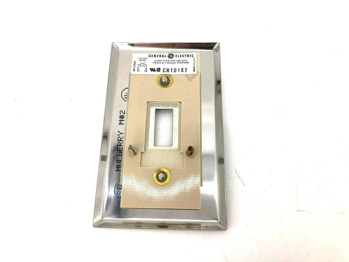 New GE General Electric CR101X7 Flush Plate With Indicator Pilot Light
