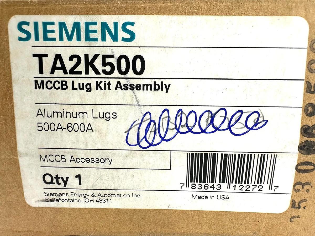 New Siemens TA2K500 MCCB Lug Kit Assembly - Missing Parts See All Photos