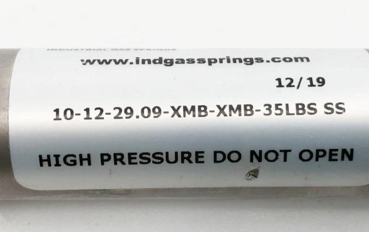 New IGS Customline 10-12-29.09-XMB-XMB-35LBS SS Gas Spring - No Box