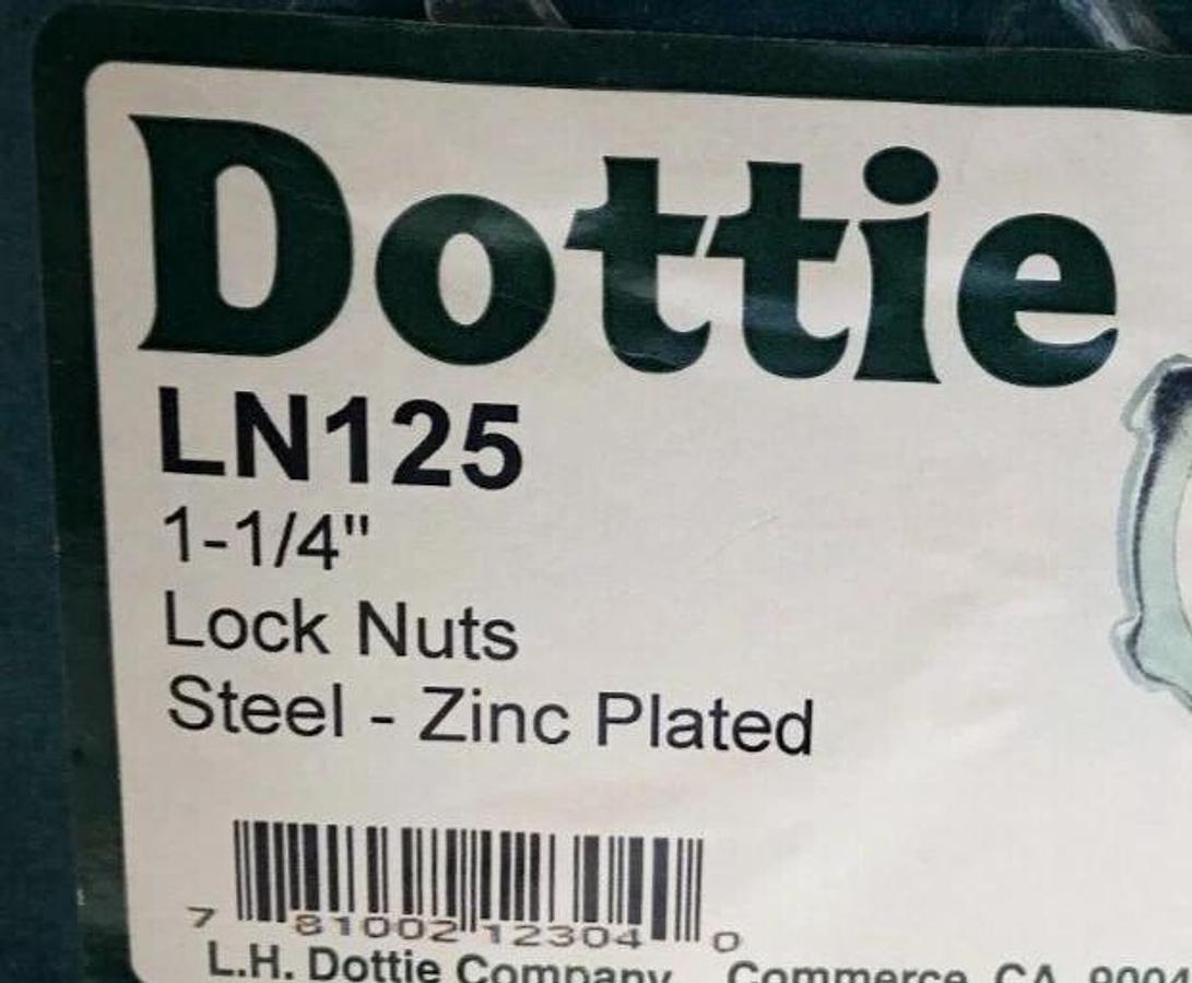 Lot of 35 New L.H. Dottie LN125 Lock Nuts 1-1/4"
