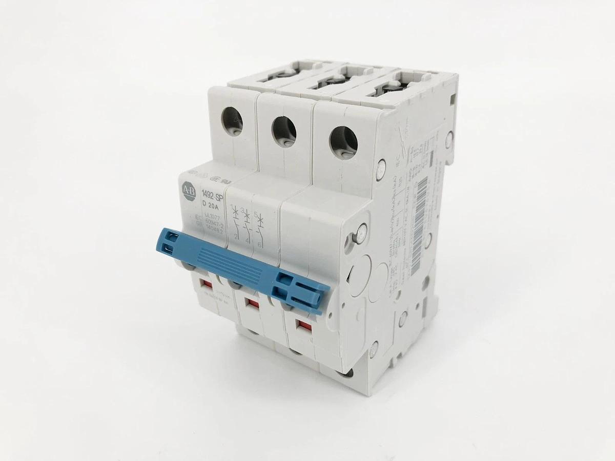 New Allen Bradley 1492-SPM3D200 Ser. D Supplementary Protector 3 Pole 20A