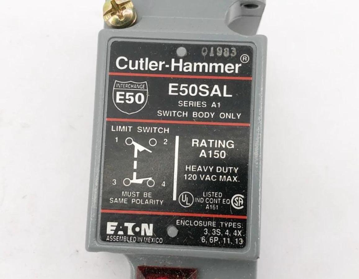 New Cutler-Hammer E50SAL Indicating Limit Switch Body 120VAC 150A - No Box