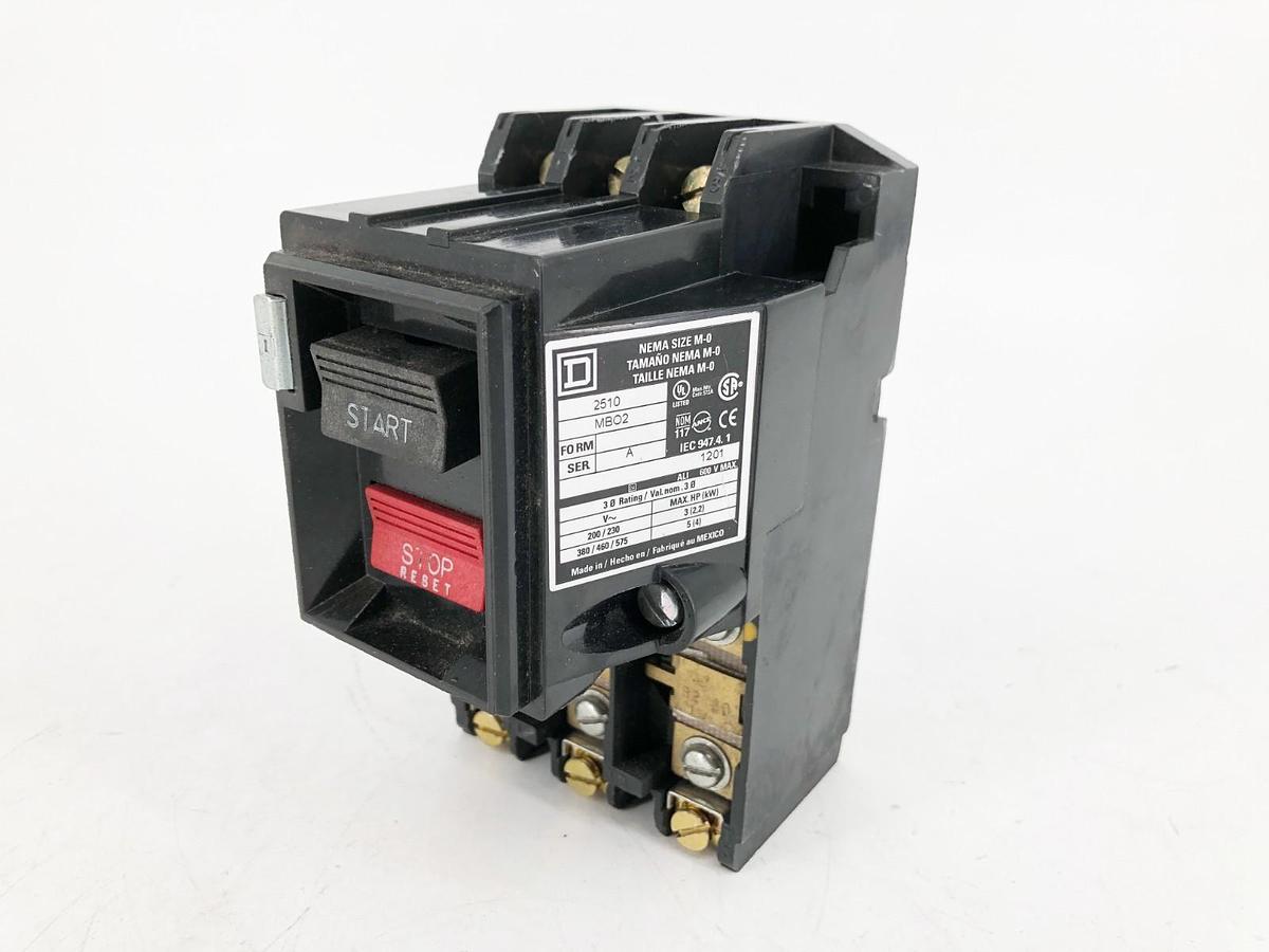 Used Square D 2510MBO2 Manual Non-Reversing Starter 575VAC 5HP Size M-0