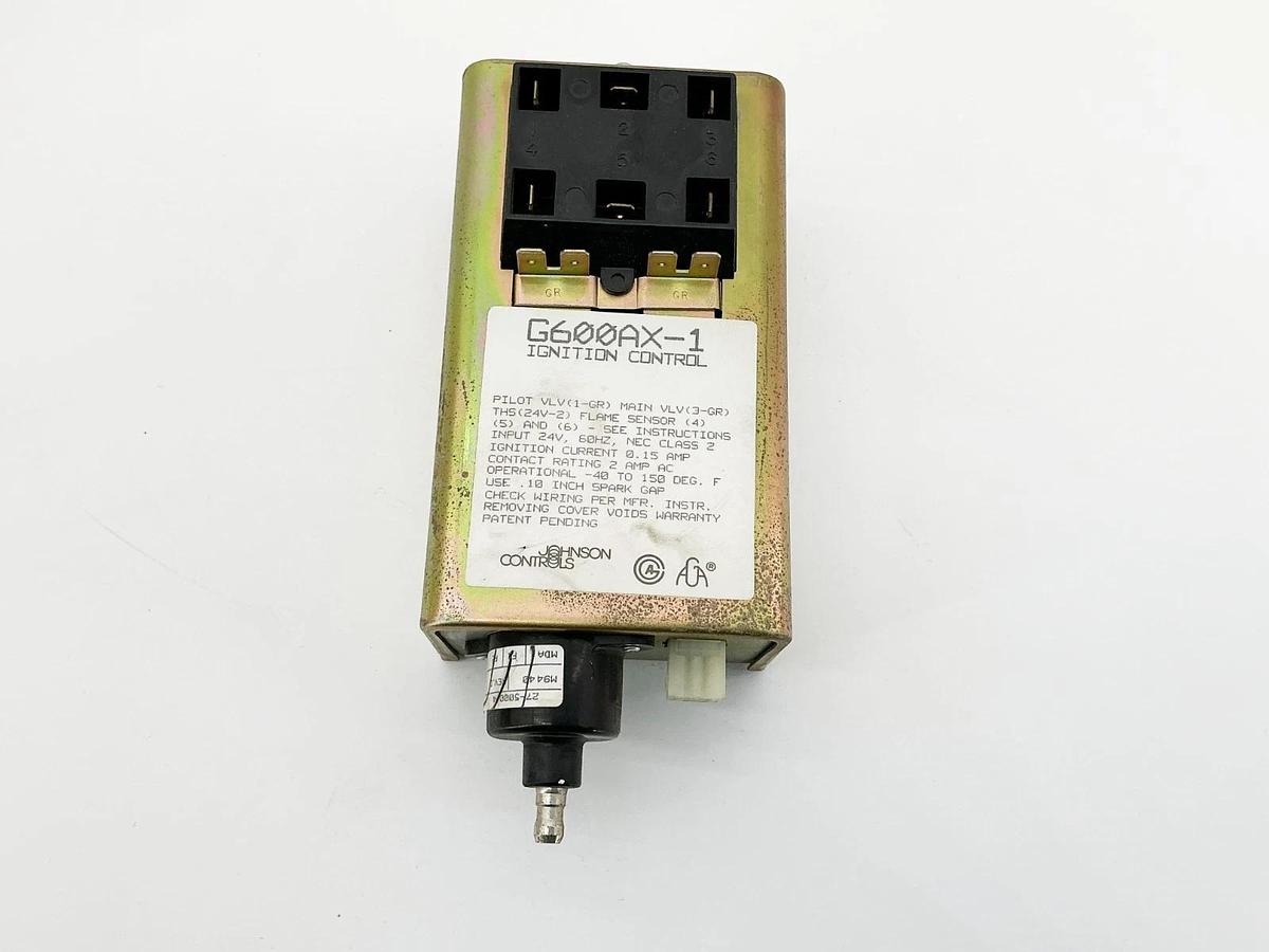 Johnson Controls G600AX-1 Ignition Control 24Vac 2A 60Hz