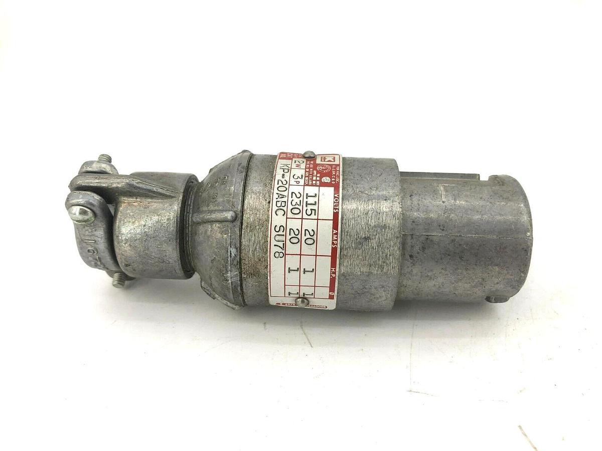 New Killark KP-20ABC SU78 Pin and Sleeve Plug 115/230V, 20A 2W 3P