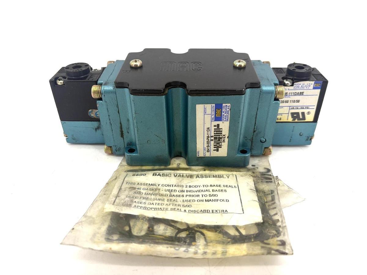 New MAC Valves 6541B-000-PM-111DA Pneumatic Solenoid Valve 110/120V - No Box