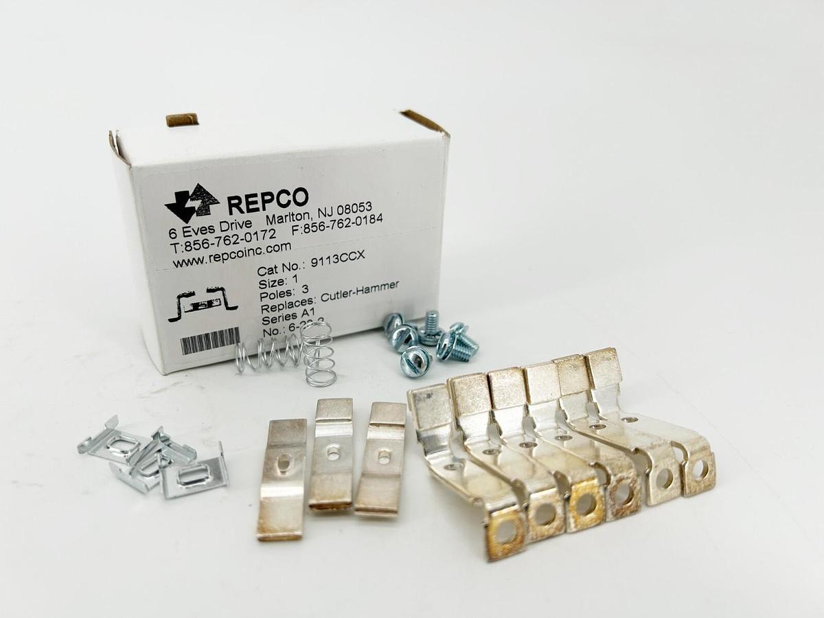 New Repco 9113CCX Contact Kit Size 1 3P Replaces Cutler Hammer Series A1 6-23-2