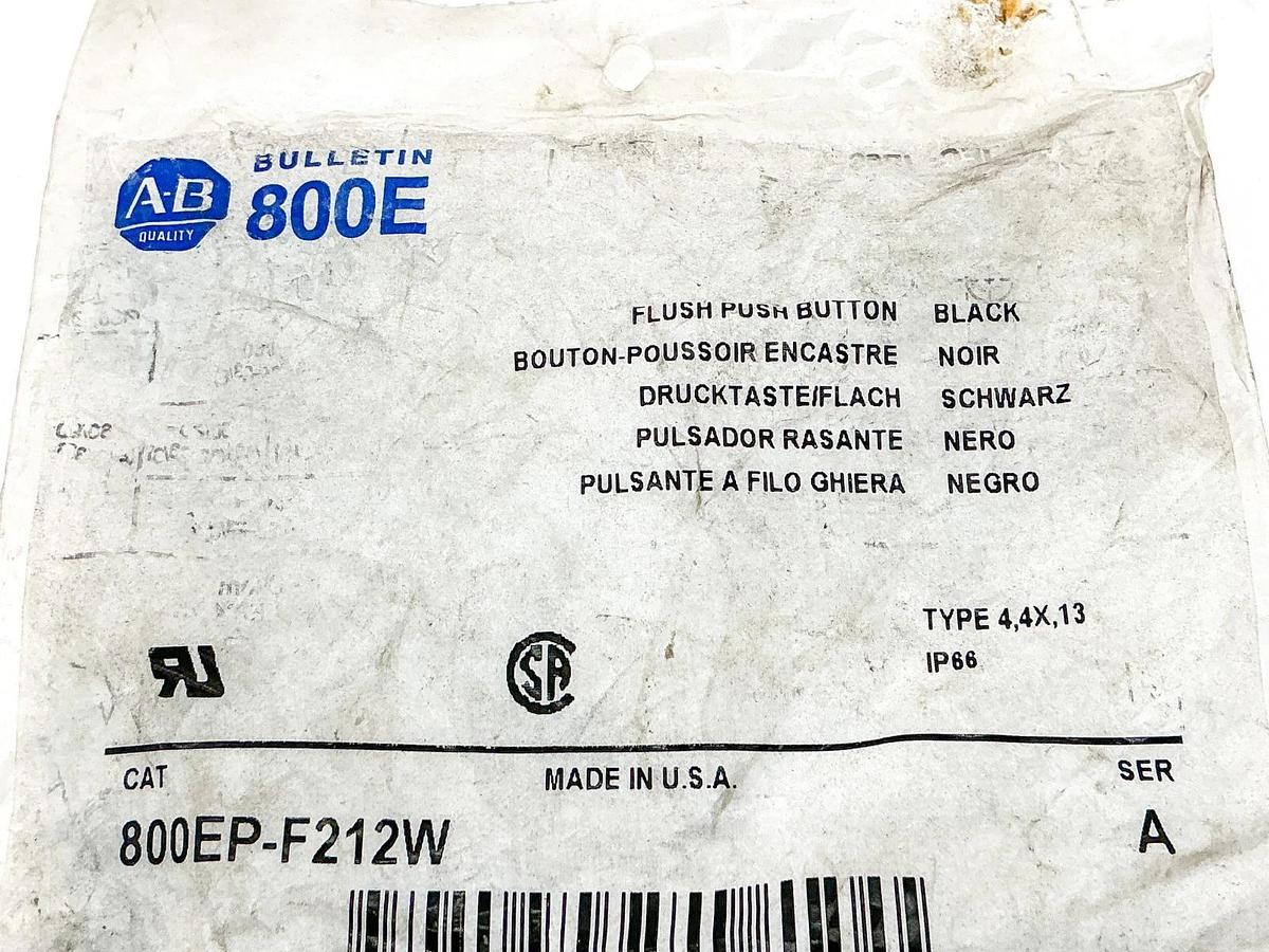 New Allen Bradley 800EP-F212W Flush Push Button Ser.A