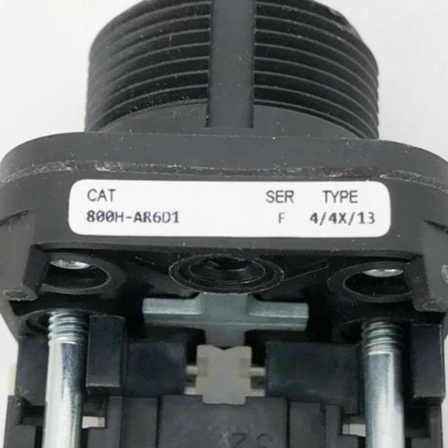 New Allen-Bradley 800H-AR6D1 Ser. F Red Flush Head Momentary Pushbutton 30mm
