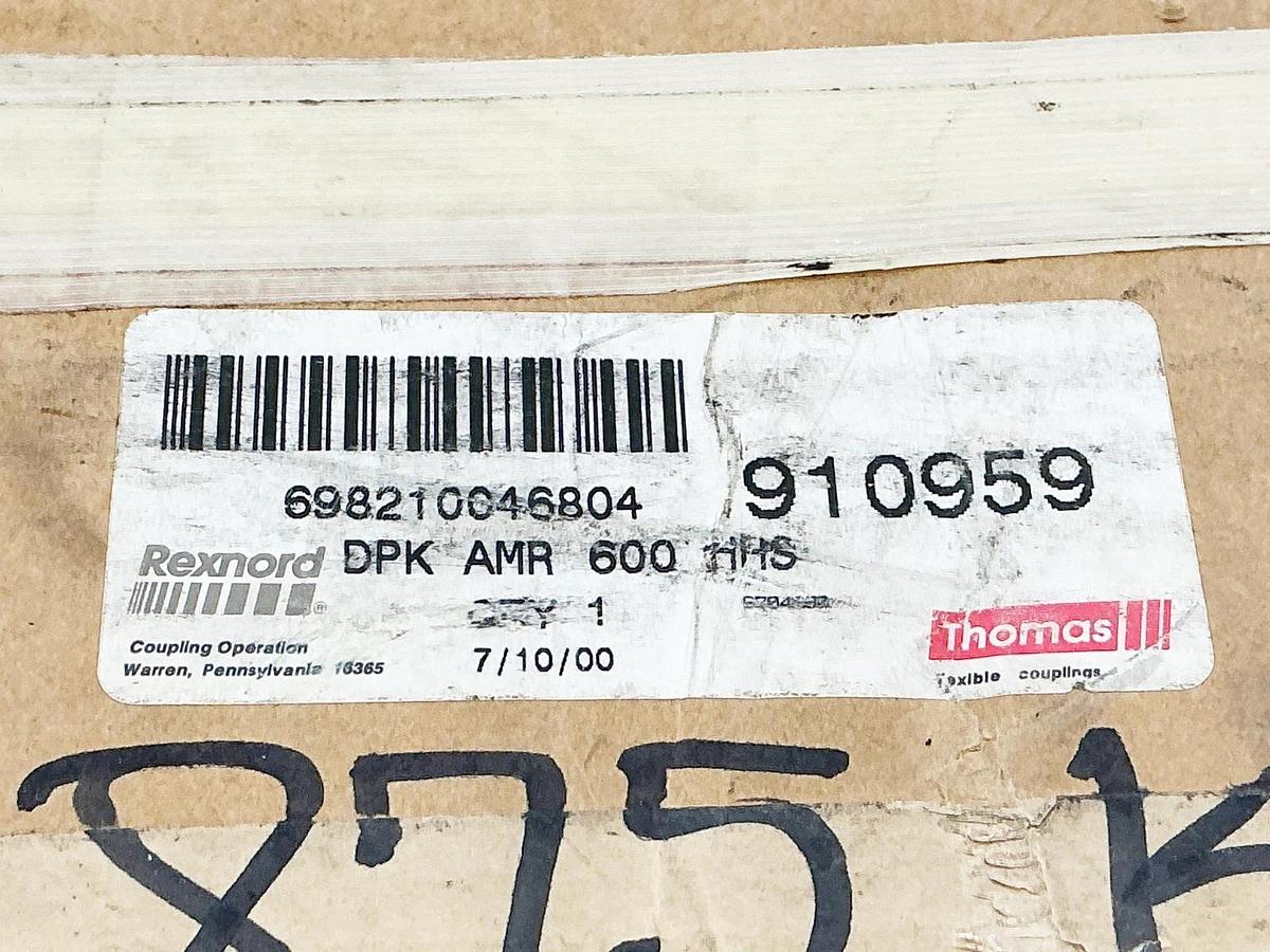 New Rexnord Thomas 910959 Disc Pack DPK AMR 600 HHS 698210046804